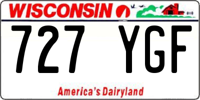 WI license plate 727YGF