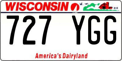 WI license plate 727YGG