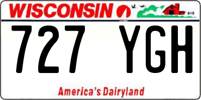 WI license plate 727YGH