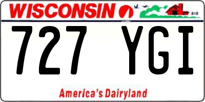 WI license plate 727YGI