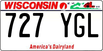 WI license plate 727YGL