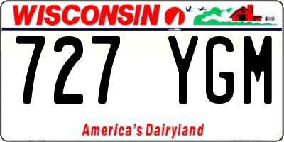 WI license plate 727YGM