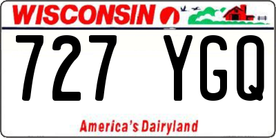 WI license plate 727YGQ