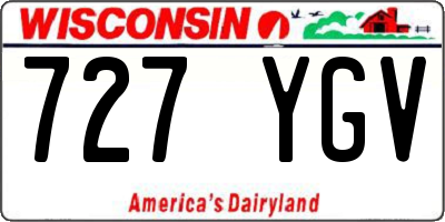 WI license plate 727YGV