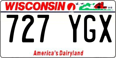 WI license plate 727YGX