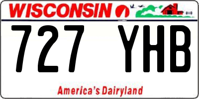 WI license plate 727YHB