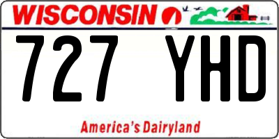 WI license plate 727YHD