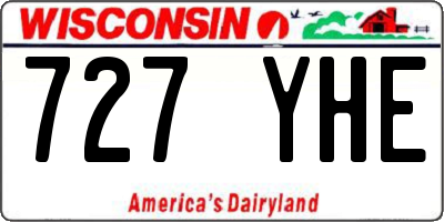 WI license plate 727YHE