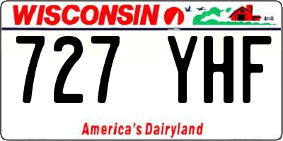 WI license plate 727YHF