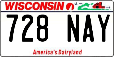 WI license plate 728NAY