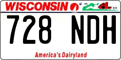 WI license plate 728NDH