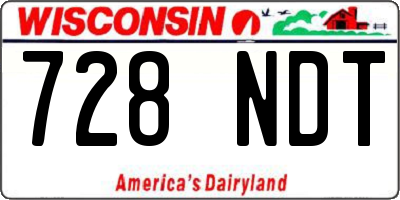 WI license plate 728NDT