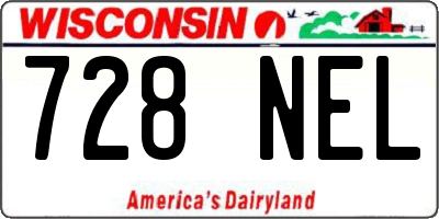 WI license plate 728NEL
