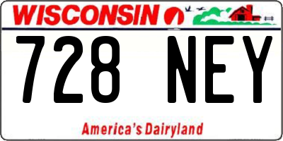 WI license plate 728NEY