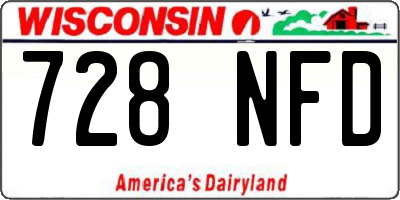 WI license plate 728NFD