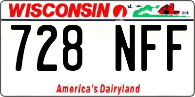 WI license plate 728NFF