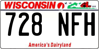 WI license plate 728NFH