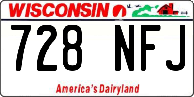 WI license plate 728NFJ