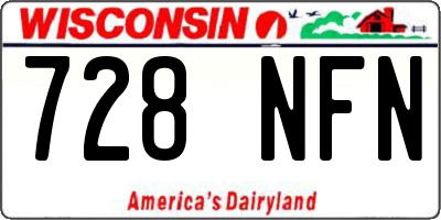 WI license plate 728NFN
