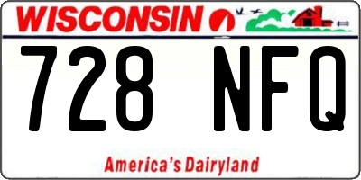 WI license plate 728NFQ