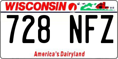 WI license plate 728NFZ