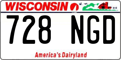WI license plate 728NGD