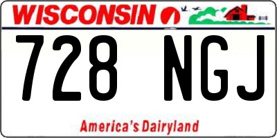 WI license plate 728NGJ