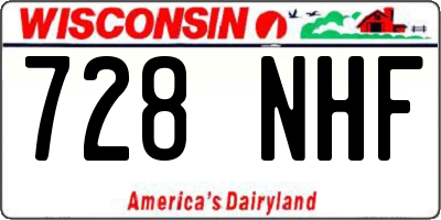 WI license plate 728NHF