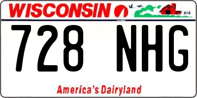 WI license plate 728NHG