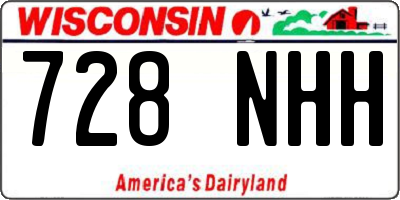 WI license plate 728NHH