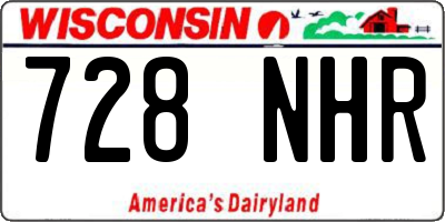 WI license plate 728NHR