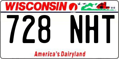 WI license plate 728NHT