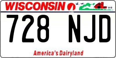 WI license plate 728NJD