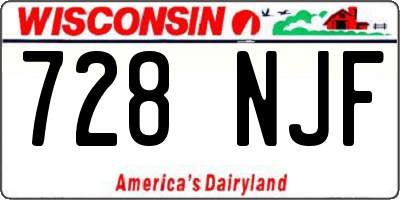 WI license plate 728NJF