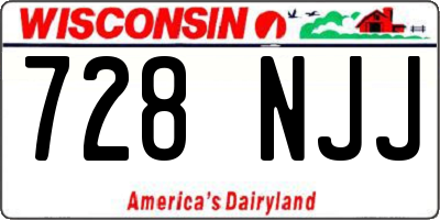 WI license plate 728NJJ