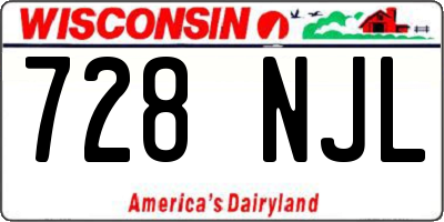 WI license plate 728NJL