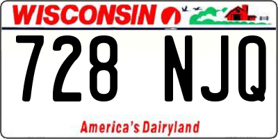 WI license plate 728NJQ