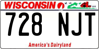 WI license plate 728NJT