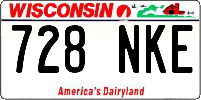 WI license plate 728NKE