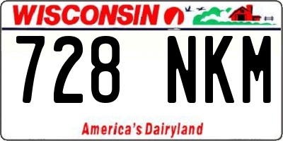 WI license plate 728NKM