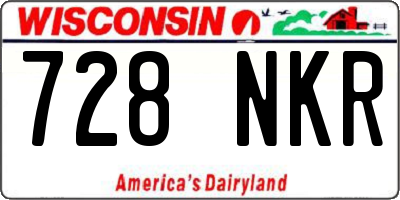 WI license plate 728NKR