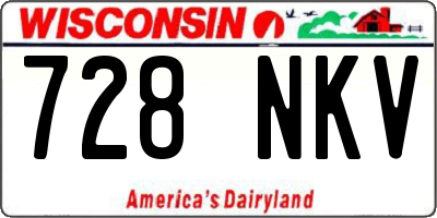 WI license plate 728NKV