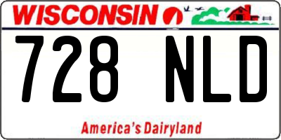WI license plate 728NLD