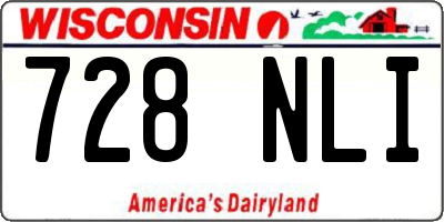 WI license plate 728NLI