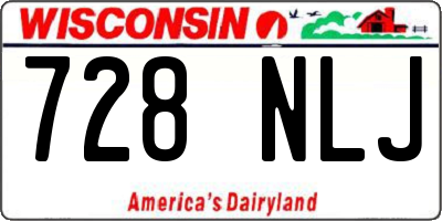 WI license plate 728NLJ