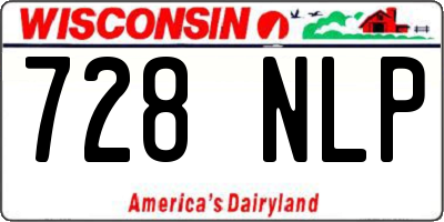 WI license plate 728NLP