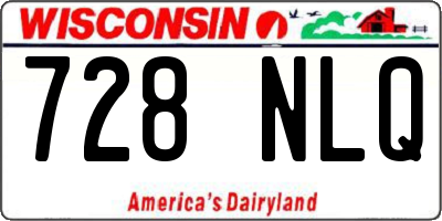 WI license plate 728NLQ