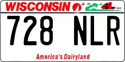 WI license plate 728NLR