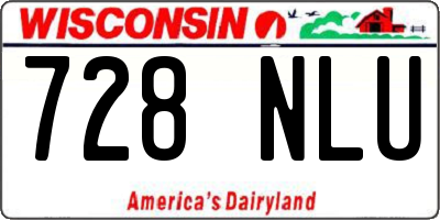 WI license plate 728NLU