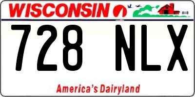 WI license plate 728NLX